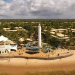 Imagem aérea da torre do Projeto Tamar