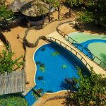 Imagem aérea da piscina do Projeto Tamar